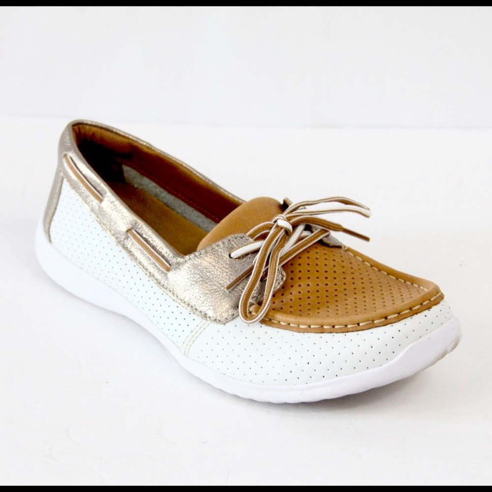 Women’s Clarks ‘Arbor Opal Q’ Leather Boat Shoes